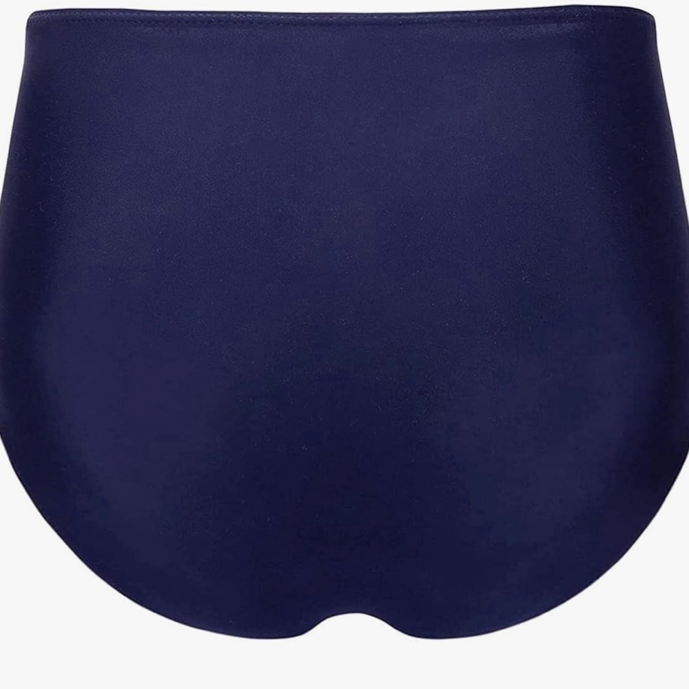 NWT Tempt Me Women High Waisted Bikini Bottom Tummy Control Ruched Swim Shorts M - Picture 7 of 8